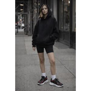 Love Moschino Heart Print Sneakers EU 40 Black Red Leather Chunky Trainer Shoes